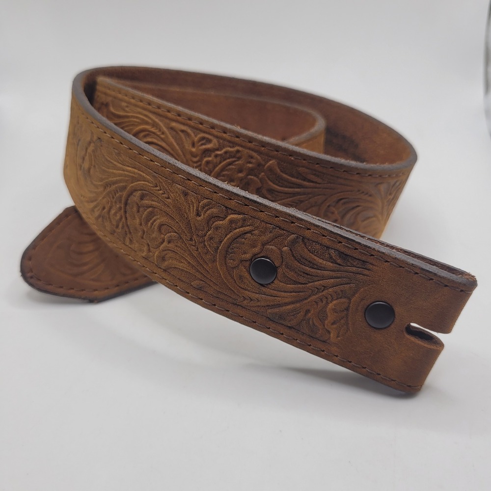 Tony Lama Belt Women 30 Brown Leather Western C50739 Floral Tooled Layla Cowgirl